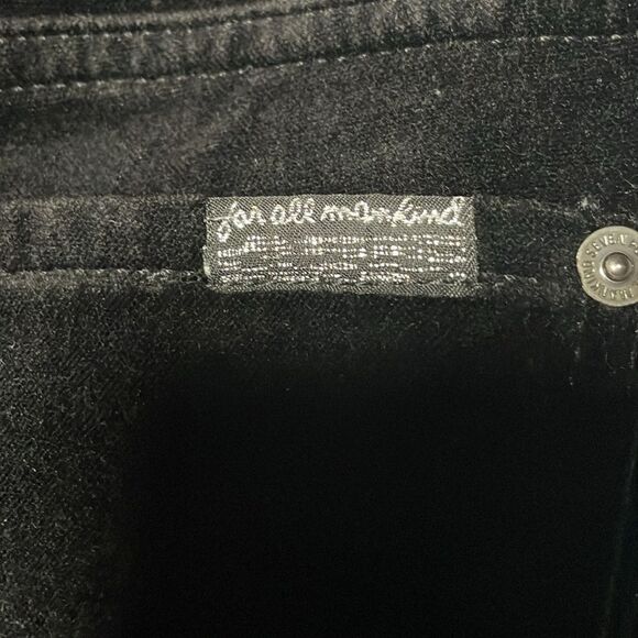 7 For All Mankind REVOLVE Black Velvet “The Skinny” Pants (Size: 27) - Picture 9 of 16